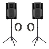 2x RCF ART735-A (MK4) 1400W 15" Aktivlautsprecher inkl. Ständer und Kabel